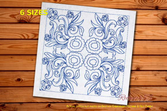 A Bluework Flowers Design for Seasonal Crafting