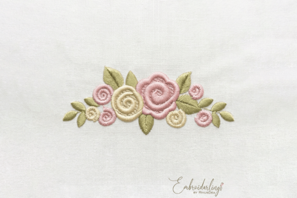 Charming Baby Floral Motif Embroidery Design