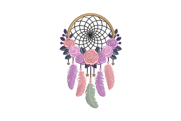 Floral Dreamcatcher: A Boho Embroidery Gem
