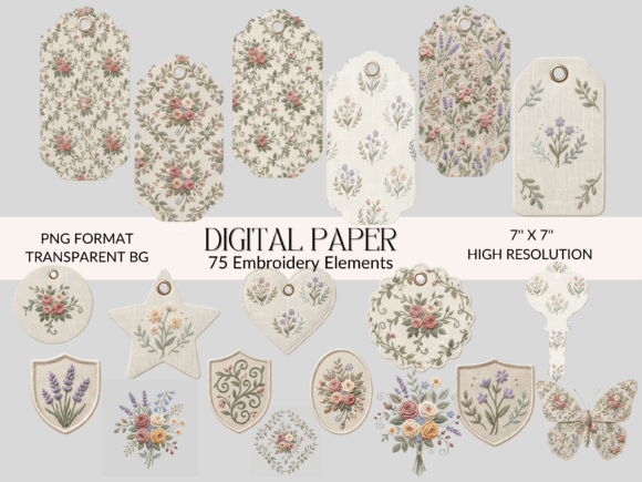 Floral Embroidery Clipart Bundle Review