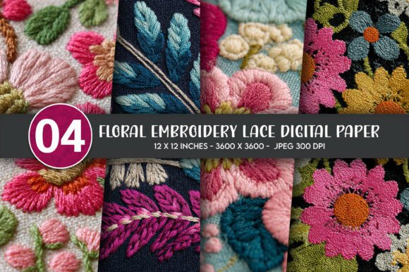 Floral Embroidery Lace for Boutique Apparel