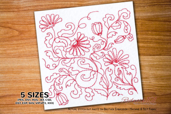 Lawn Ornamental Flowers Embroidery Design Review