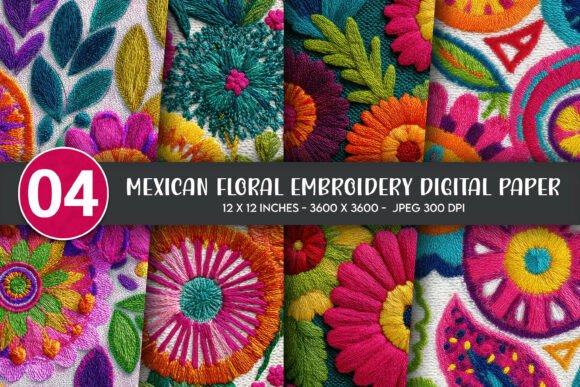 Mexican Floral Embroidery for Business